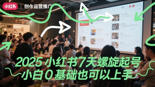2025小红书7天螺旋起号，小白0基础也可以上手-耐玩网创