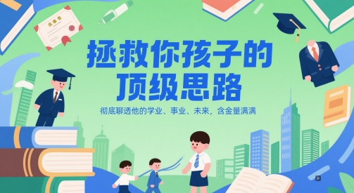 付费文章：拯救你孩子的顶级思路，彻底聊透他的学业、事业、未来，含金量满满-耐玩网创