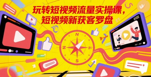 玩转短视频流量实操课，短视频新获客罗盘-耐玩网创