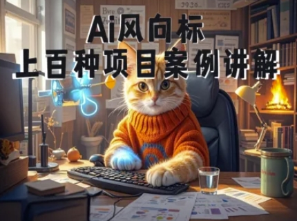 Ai风向标-附100种项目案例玩法-0基础小白到大神ai视频商业应用教学-耐玩网创