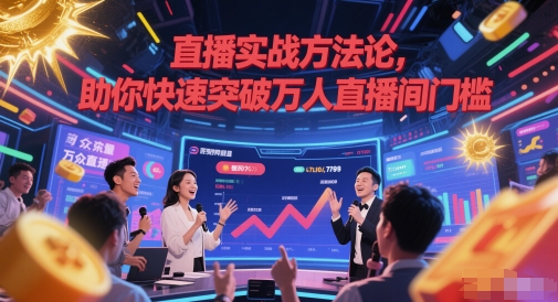 直播实战方法论，助你快速突破万人直播间门槛-耐玩网创