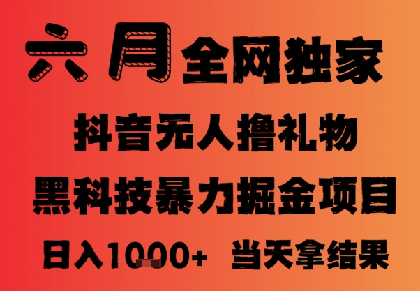 25年6月抖音无人直播最新暴力撸音浪掘金，小白可做，可批量矩阵放大，长期稳定日入1k+【揭秘】-耐玩网创