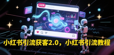 小红书引流获客2.0，小红书引流教程-耐玩网创