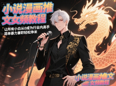 小说漫画推文女频教程，让所有小白从0成为行业内高手，简单暴力兼职轻松挣米-耐玩网创