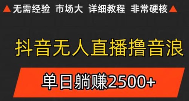 抖音无人直播6.0 简单无脑可矩阵 每天两小时轻松躺赚500+-耐玩网创