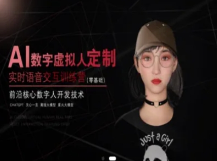 AI数字虚拟人定制，实时语音交互训练营（零基础），前沿核心数字人开发技术-耐玩网创