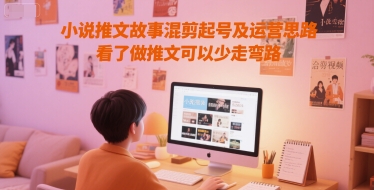 小说推文故事混剪起号及运营思路，看了做推文可以少走弯路-耐玩网创