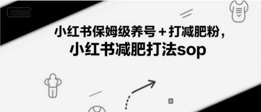 小红书保姆级养号+打减肥粉，小红书减肥打法sop-耐玩网创