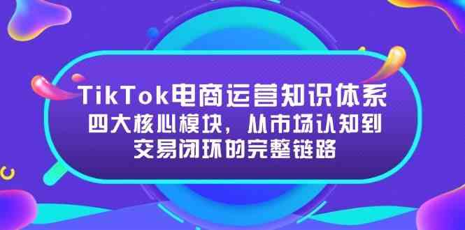 TikTok电商运营知识体系：四大核心模块，从市场认知到交易闭环的完整链路-耐玩网创