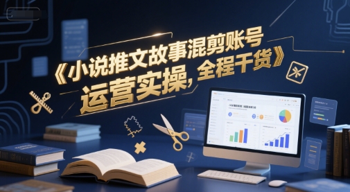 小说推文故事混剪账号运营实操，全程干货-耐玩网创