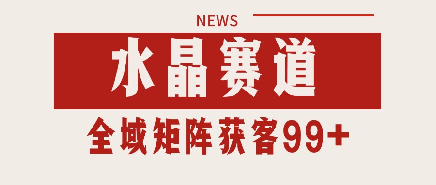 小红书某音水晶赛道引流获客 自热矩阵日引200+-耐玩网创